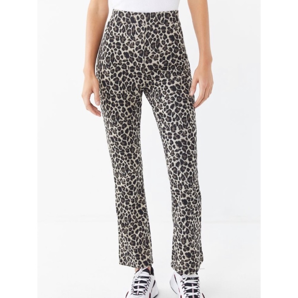 Urban Outfitters Casey Kick Flare Cheetah Pants